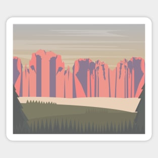 Sunset Mountains Sticker